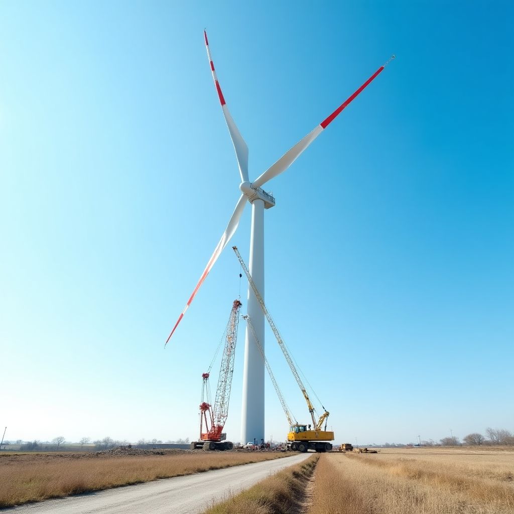 Construcción de turbina eólica